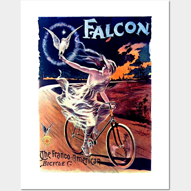 Falcon, Franco-American Bicycle Company Paris 1896 Advertisement Wall Art by rocketshipretro